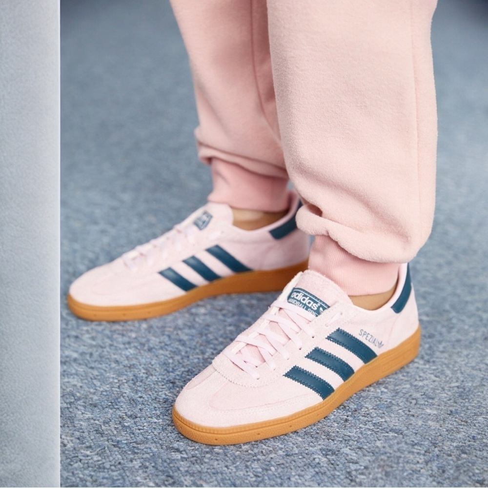 Adidas Originals suede sneakers HANDBALL SPEZIAL Clear Pink Arctic Night Size 6 - Picture 3 of 15